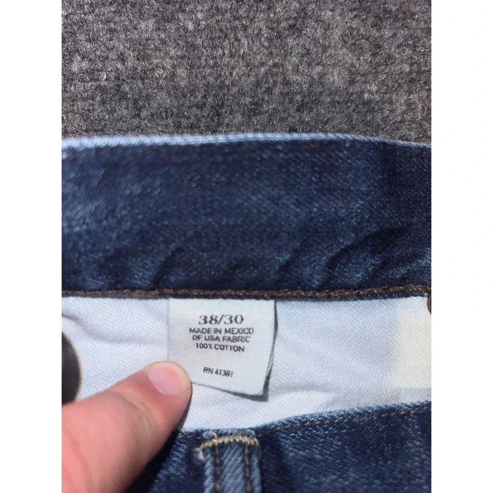 Polo Ralph Lauren Mens Jeans 38x30 Blue Denim Dark Wash Straight Leg 41381